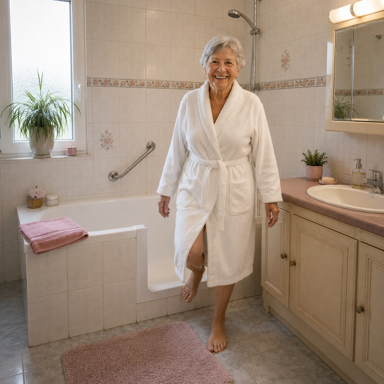 Ouverture facile pour baignoire